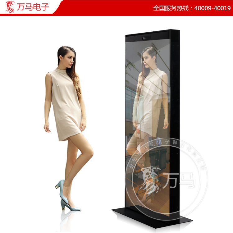定制55寸3D镜面触摸一体机 2d试衣魔镜不带软件人体感应